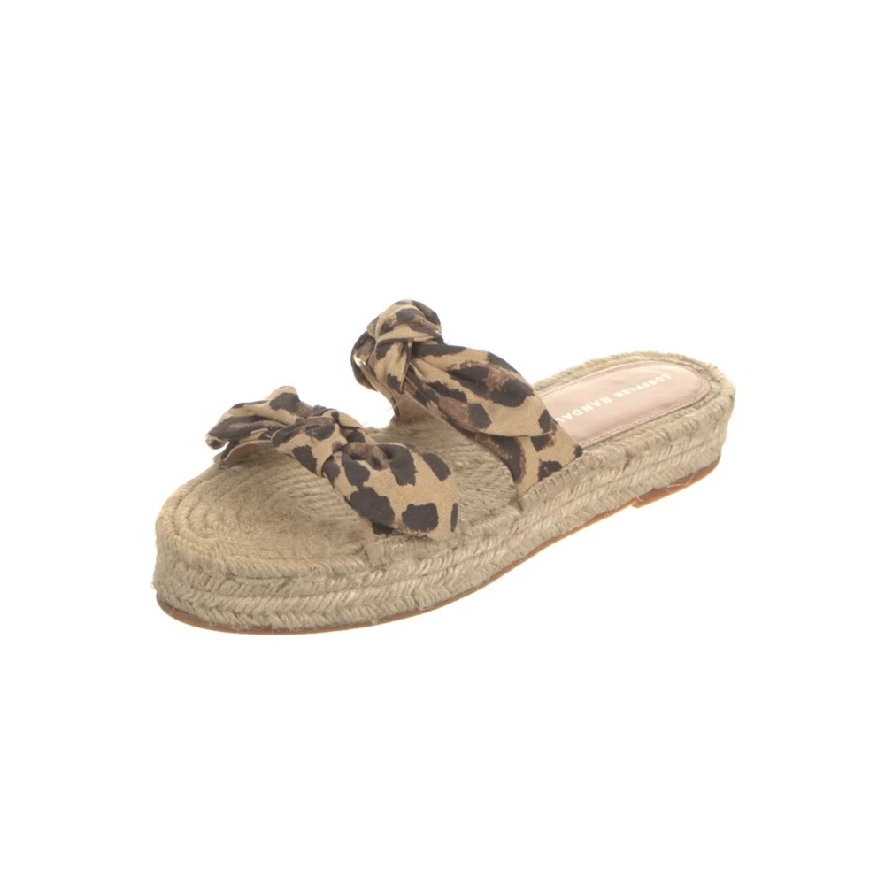 LOEFFLER RANDALL- Canvas Animal Print Espadrilles